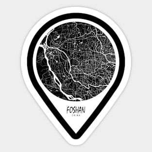 Foshan, Guangdong, China City Map - Travel Pin Sticker